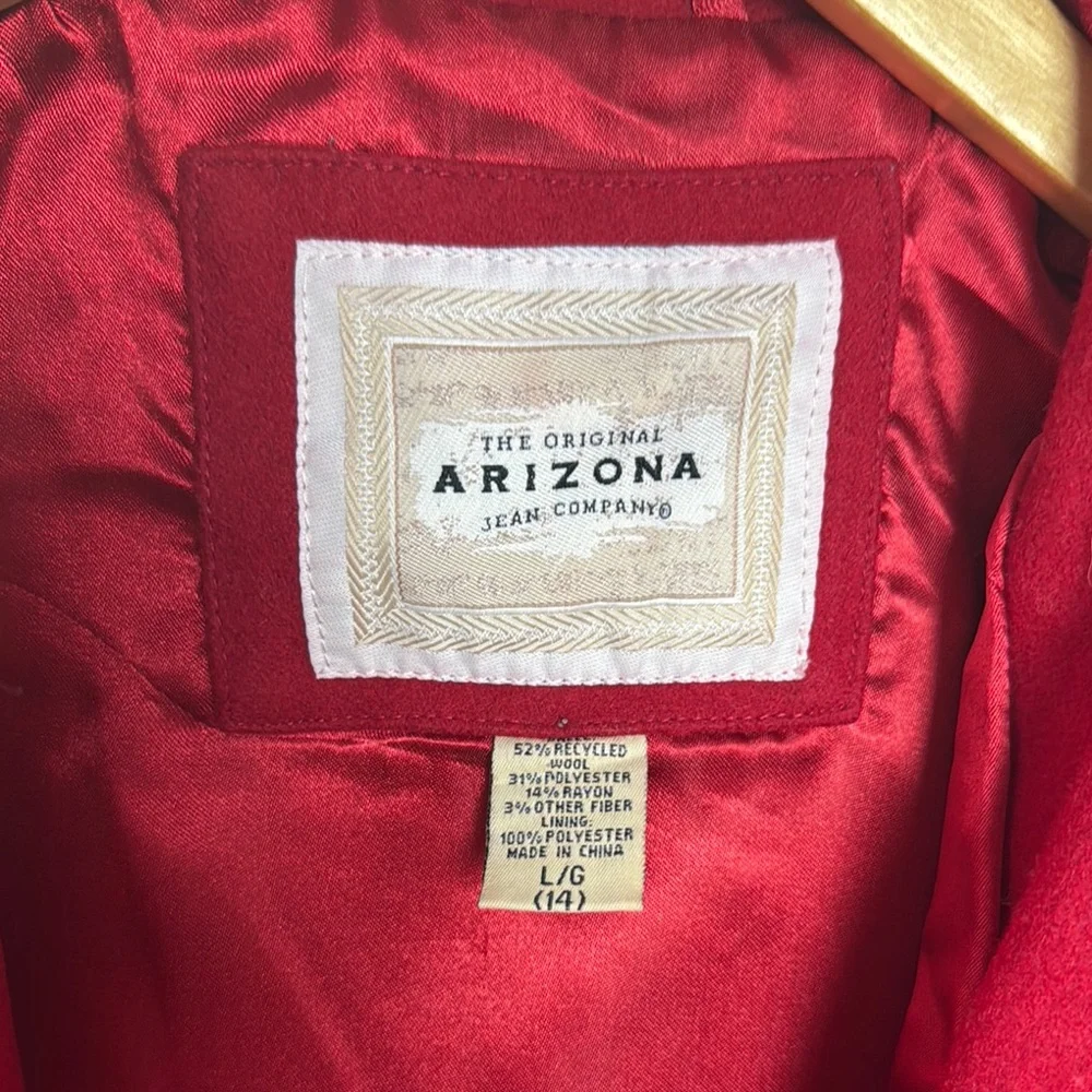 The Original Arizona girls red wool coat size 14